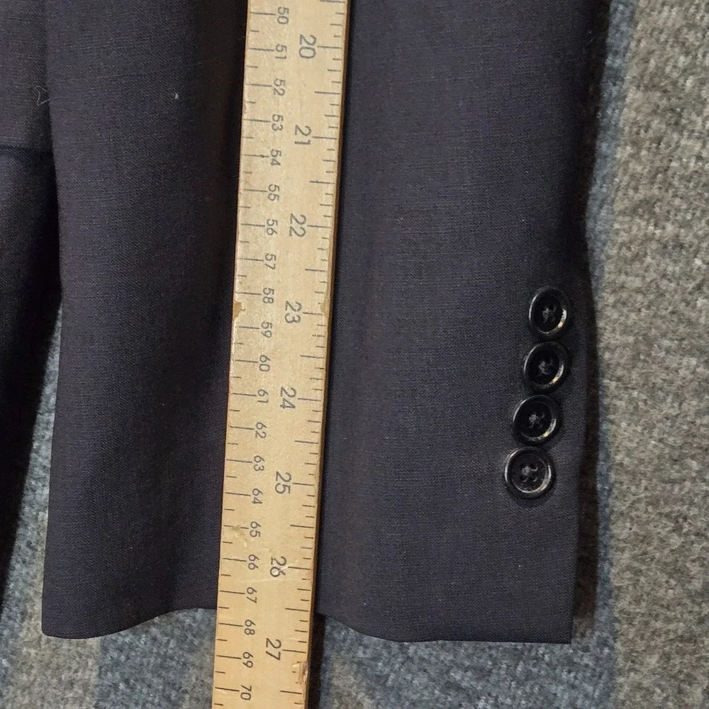 Brooks Brothers 346 Men Blazer 50L Navy Wool Blend‎ Stretch Suit Jacket